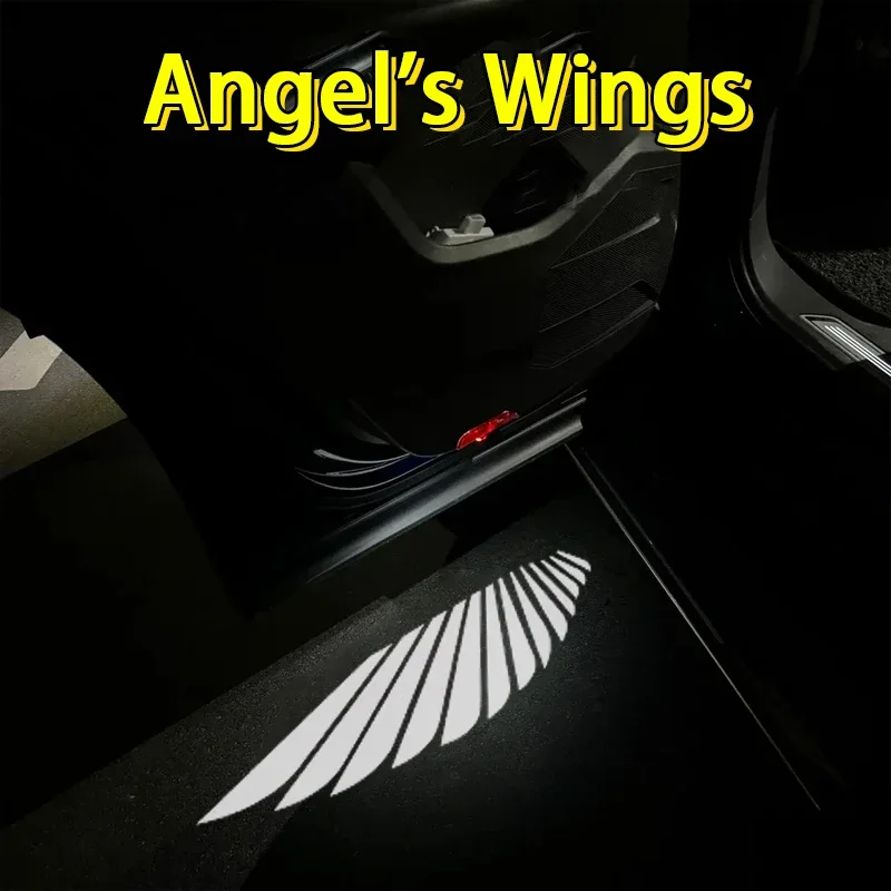 Car Welcome Light, Door Light, Angel Wing Projection Light, Wireless Door Projection Welcome Light