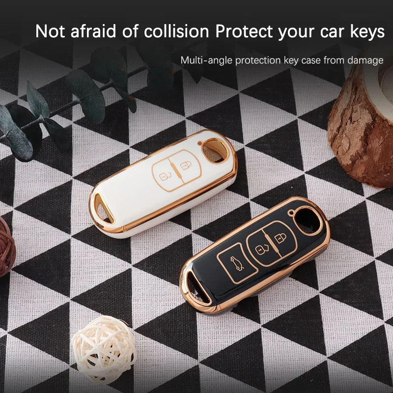 

New TPU Car Key Case Cover Shell Protection For Mazda 2 3 6 Atenza Axela Demio CX-5 CX5 CX-3 CX7 CX-9 2015- 2019 Car Accessories