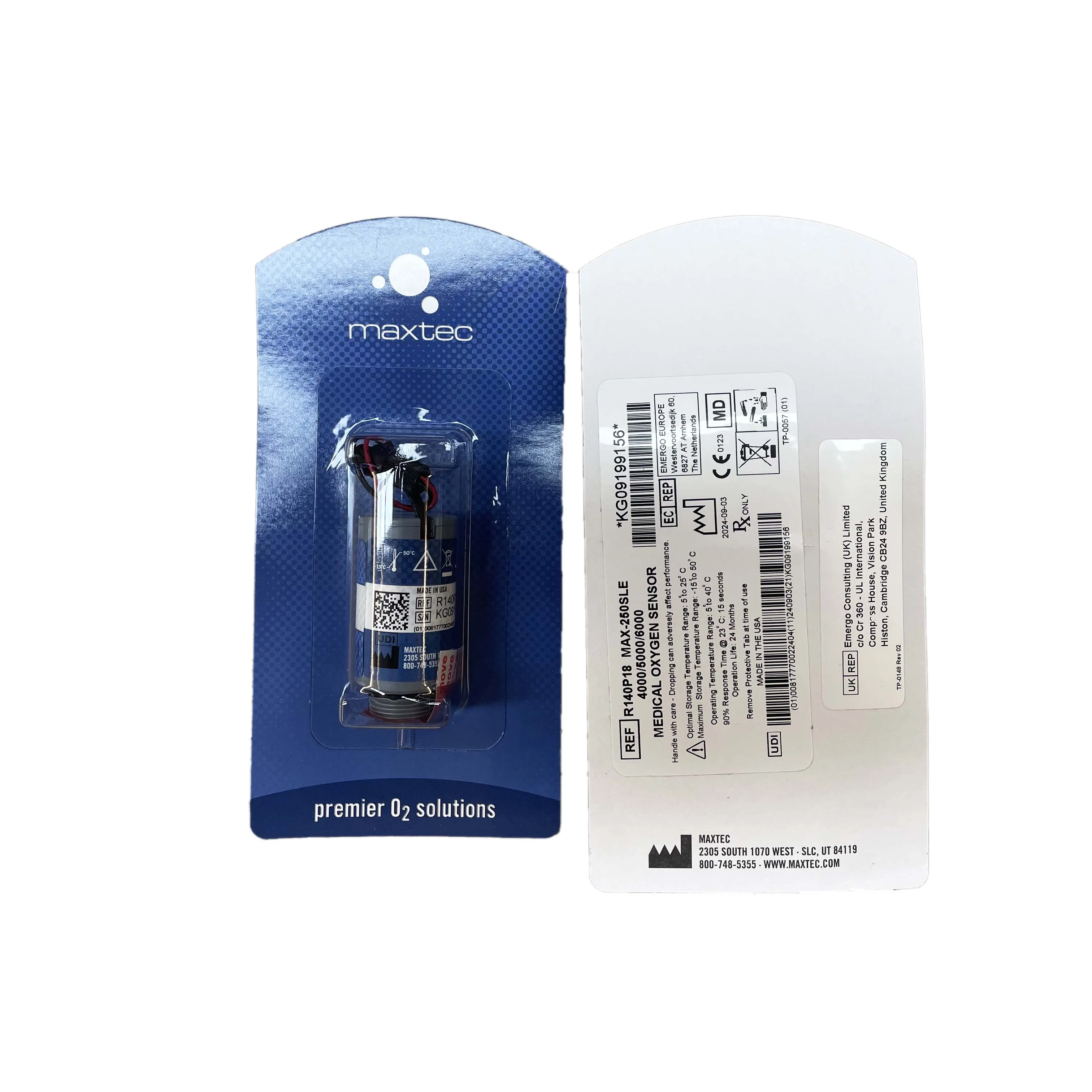 2025 hot sale Electrochemical MAXTEC MAX-250SLE Sensor O2 Cell 0~100%  Sensor Replacement for MAX-250B R140P18  Sens