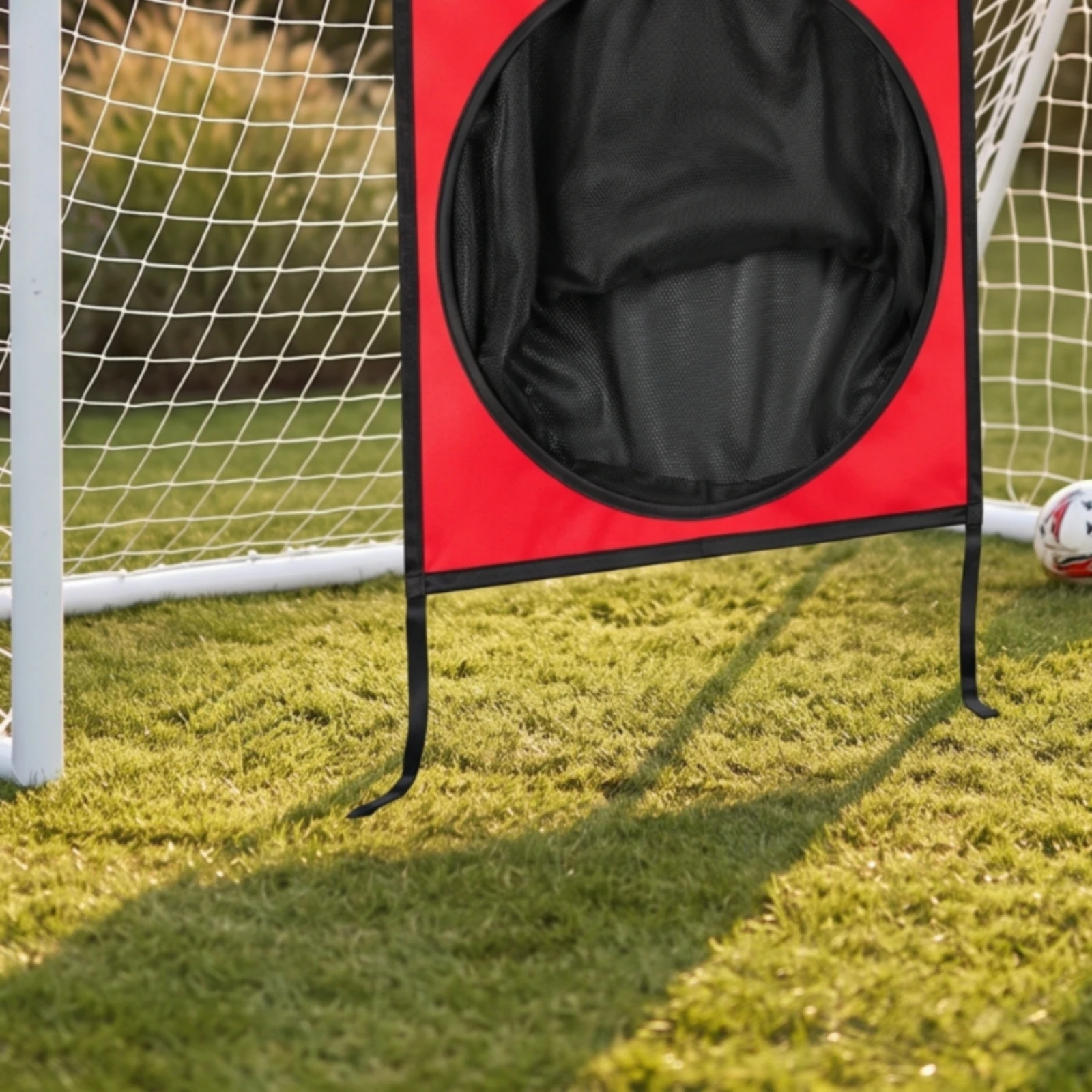 Soccer Goal Target with Pocket Hanging Soccer Target Net Foldable Portable for Coaches, Backyard