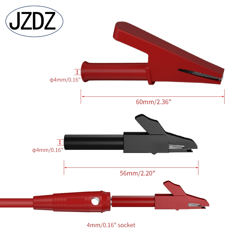 Imagem -03 - Jzdz-multímetro Test Lead Kit Plugue Banana Jacaré Sondas Piercing Fio mm 80013 41 Pcs