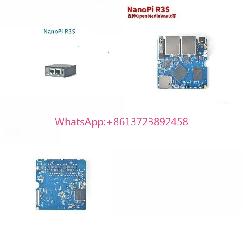 NanoPi R3S Mini Development Board, 32GB eMMC, Full Metal Case RK3566 Dual Gigabit Ethernet Port