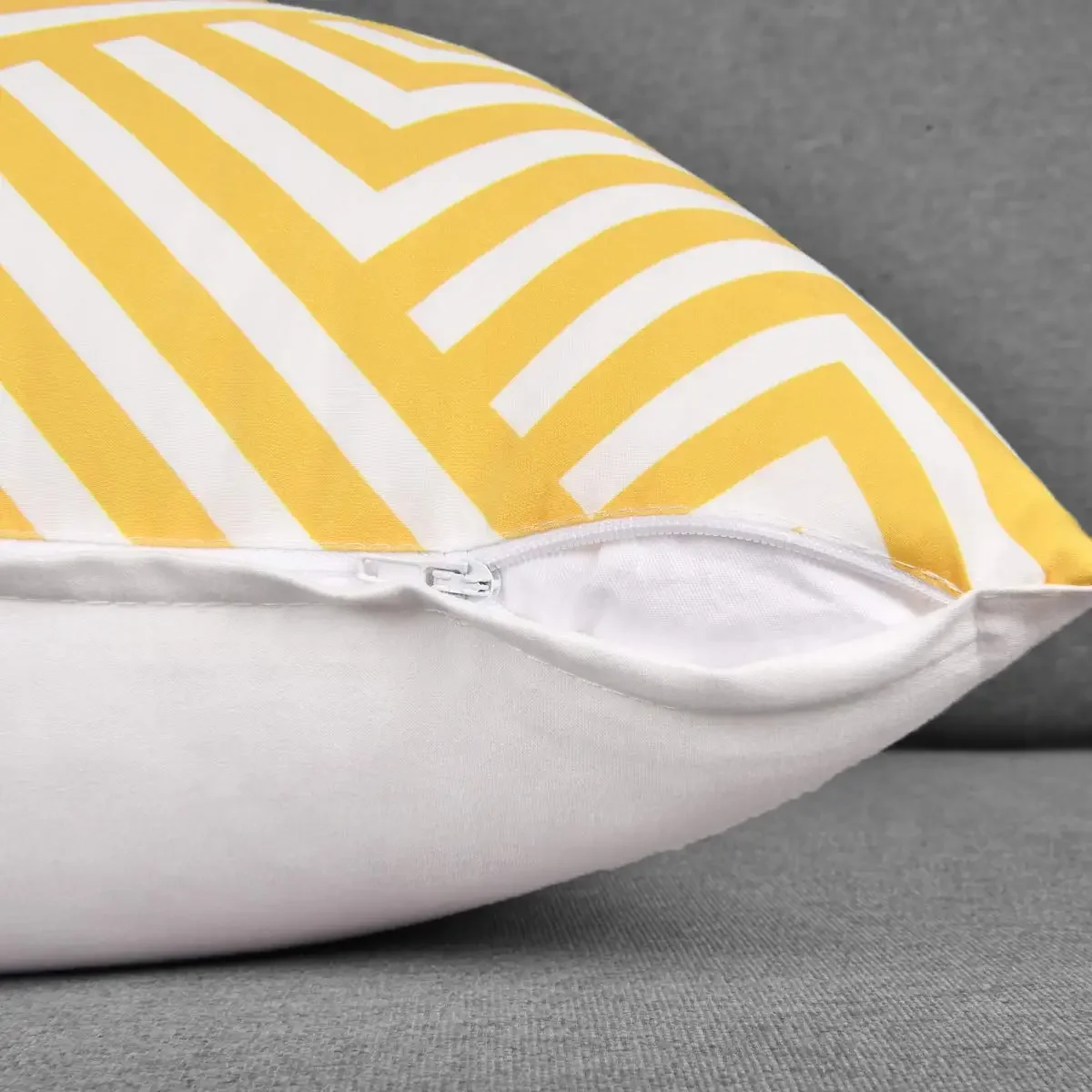 Giallo bianco geometrico breve peluche federa divano cuscino decorazione della casa può essere personalizzato per te 40x40 45x45 50x50