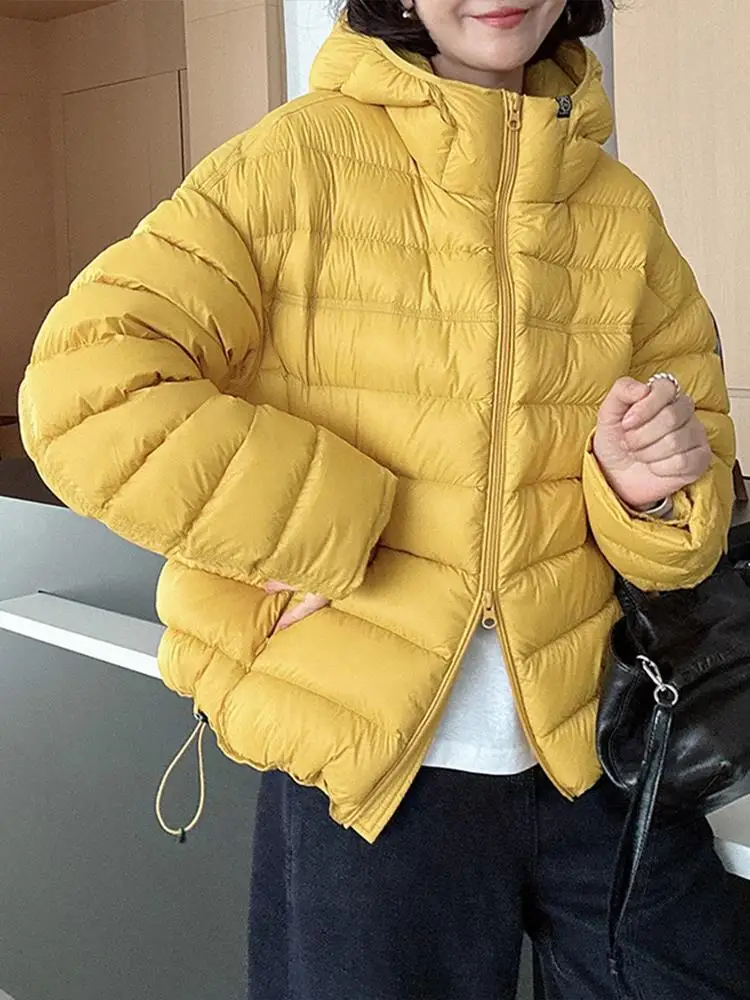 

Корейская утепленная теплая хлопковая куртка с капюшоном для женщин, новая зимняя модная простая свободная хлопковая одежда для похудения и омоложения