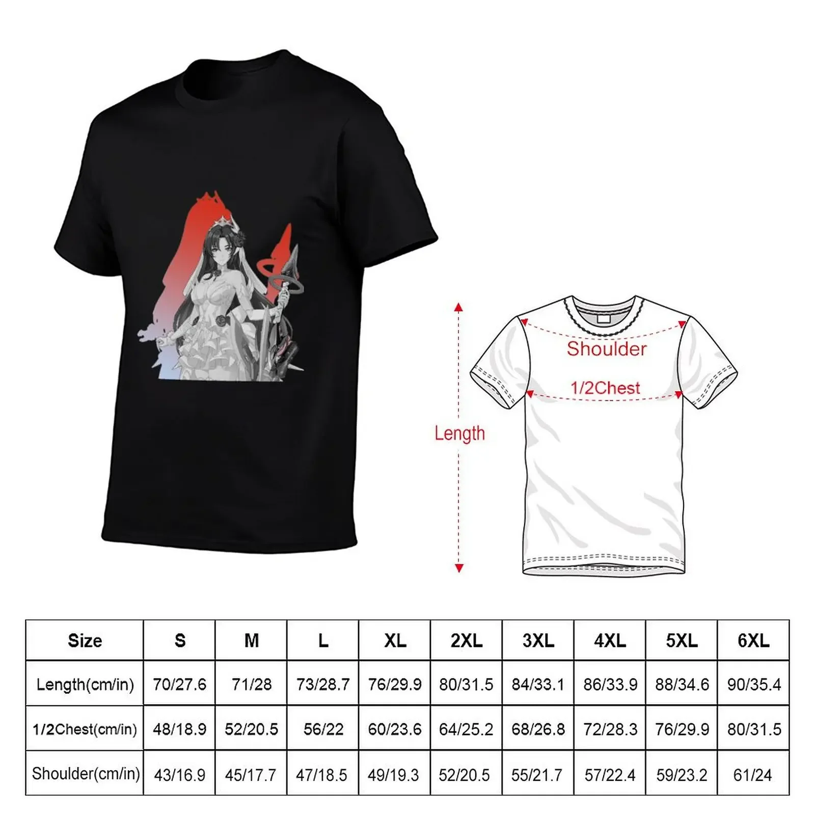 Honkai Impact 3rd - Himeko Bride T-Shirt man clothes vintage t shirts vintage anime shirt summer clothes men t shirt