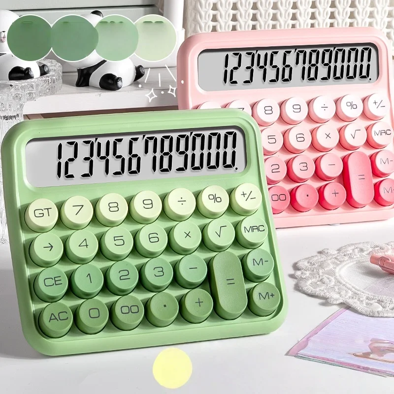 

12-битный калькулятор макарон с градиентом и двойным монитором для финансовых студентов, используемый в супермаркетах, коммерческих и других сценариях