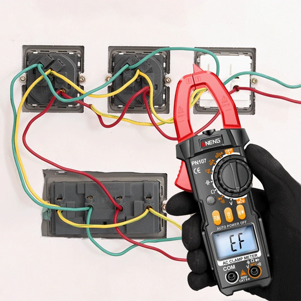 ANENG PN107 4000 zliczeń cyfrowy miernik cęgowy 600A AC tester prądu woltomierz amperomierz NCV dioda profesjonalne narzędzia dla elektryków