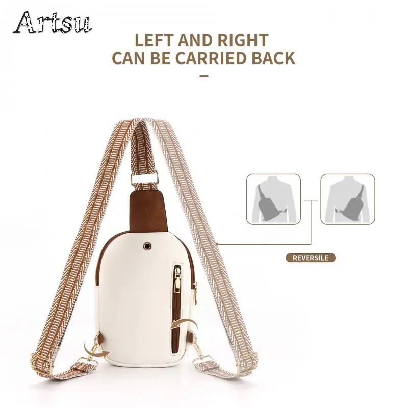 New Hot Selling Chest Bag Women Pu Simulation Leather Detachable Dual Use Crossbody Bag Fashion Shoulder Bag Leisure Waist Bag