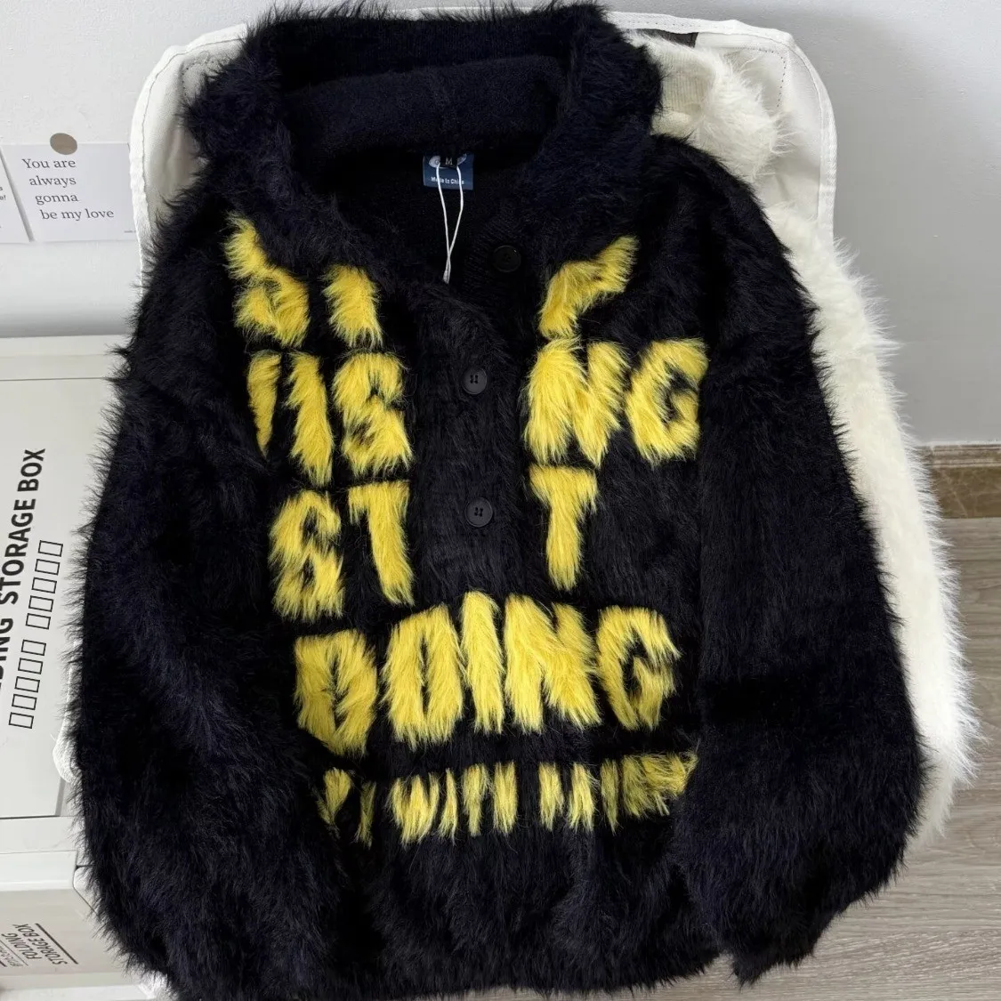 

Autumn Winter Large Size Long Sve Hooded White Knitted Sweater 2025 New Early Autumn Top ex Knitted Jaet