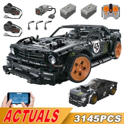 Technical Car APP Remote Control 33003 Mustang Hoonicorn RTR V2 Super Racing Car Building Blocks Bricks Toys For Kids diy Gifts