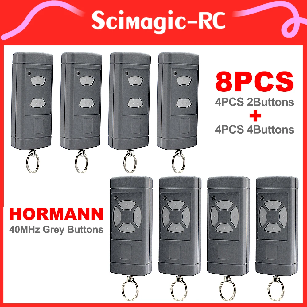 8pcs HORMANN 40 MHz Grey Button Remote Control Cloning Hörmann HSE2 HSM4 HSM2 HS2 HS4 40.685MHz Hand-held Transmitter