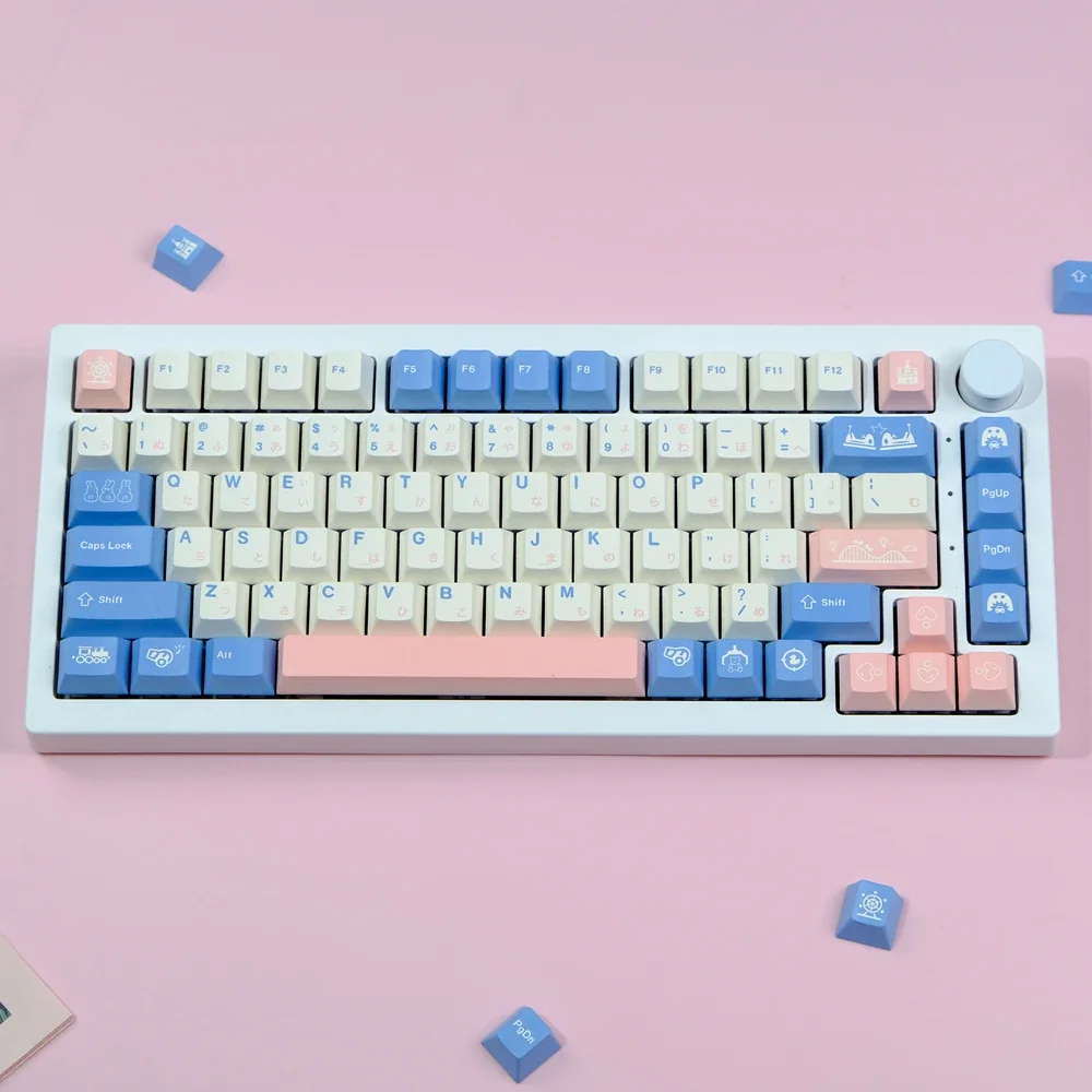 129 Keys/set  Fantasyland Keycaps Cherry Profile PBT Dye Subb Lightproof Cute Key Cap For 61 64 68 75 84 87 96 980 104