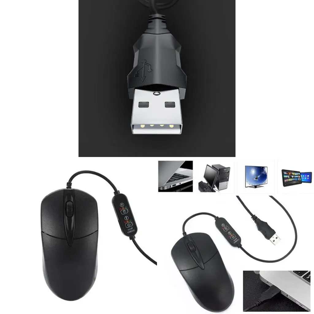 Fashion Mouse Heating Warmer Hands 3-Button Corded Mouse for Boys Girls