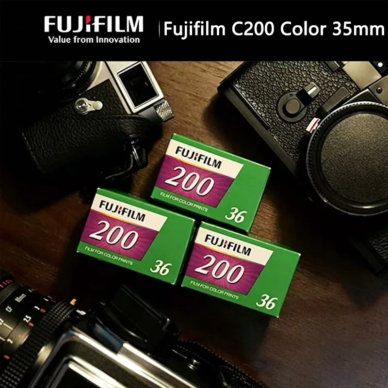 

Цветная пленка Fujifilm C200 35 мм, 1, 3, 5, 10 рулонов, 36 кадров, для пленочных камер Kodak M35 F9 H35, для съемки на открытом воздухе