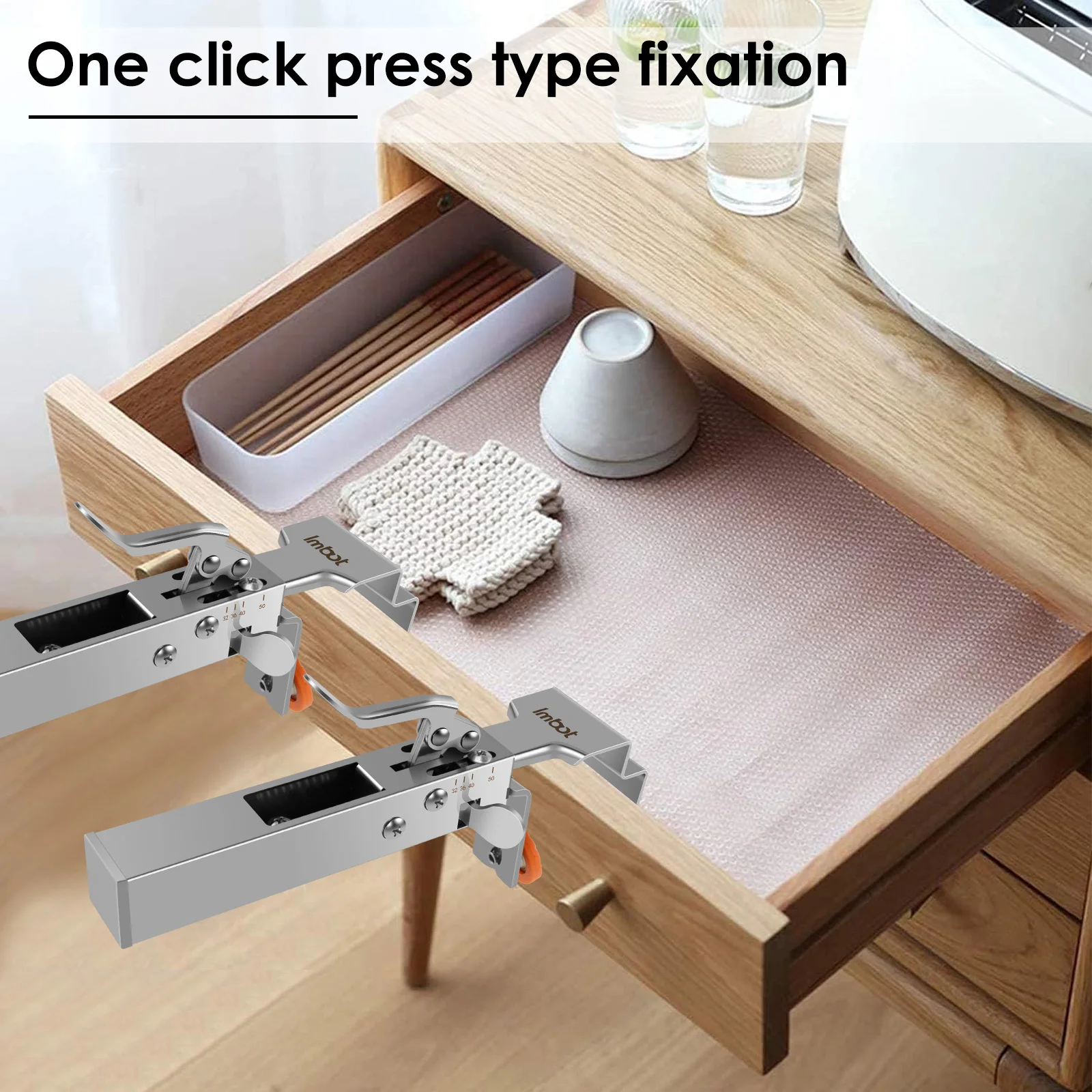 Drawer Fixing Clamps Adjustable Stainless Steel Drawer Front Installation Clamps Universal Cabinet Installation Clamps With