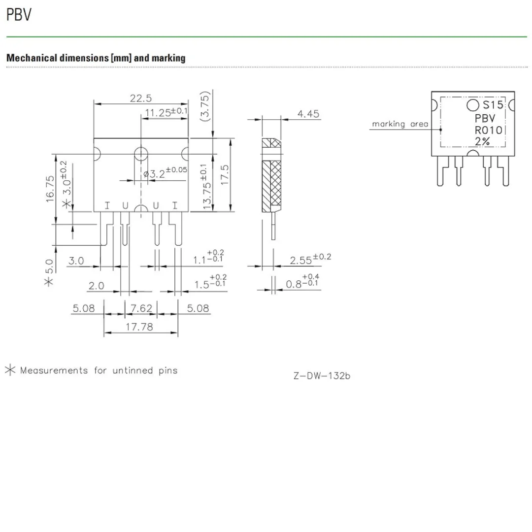 Isabellenhuette PBV-R200-F1-0.5 PBV-R220-F1-0.5 PBV-1R00-F1-0.5 0.5% 10W 1Ohm PBV-R500-F1-1.0 0.5Ohm ISA-PLAN Precision Resistor