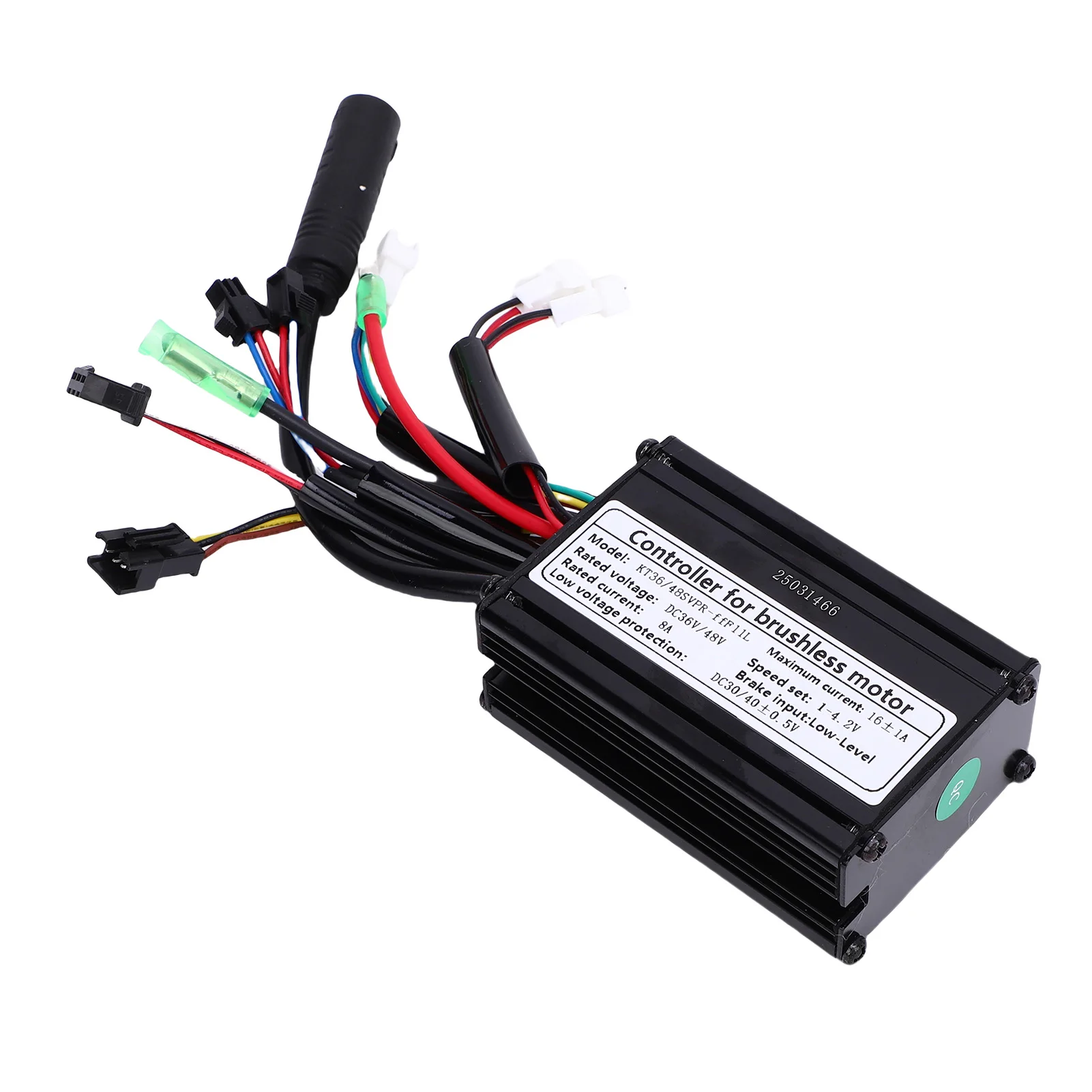 

KT-16A Sine Wave Controller 36/48V 6 Tubes Electric Bike Controller Aluminum Alloy Durable SM Connector for 250W 350W Motor