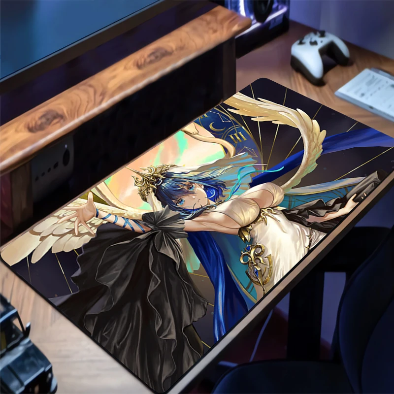 

Gaming Mouse Pad Hololive Ouro Kronii Accessories Office Gamer Keyboard Desk Mat Non-Slip Laptop ground mat PC HD big Mousepad