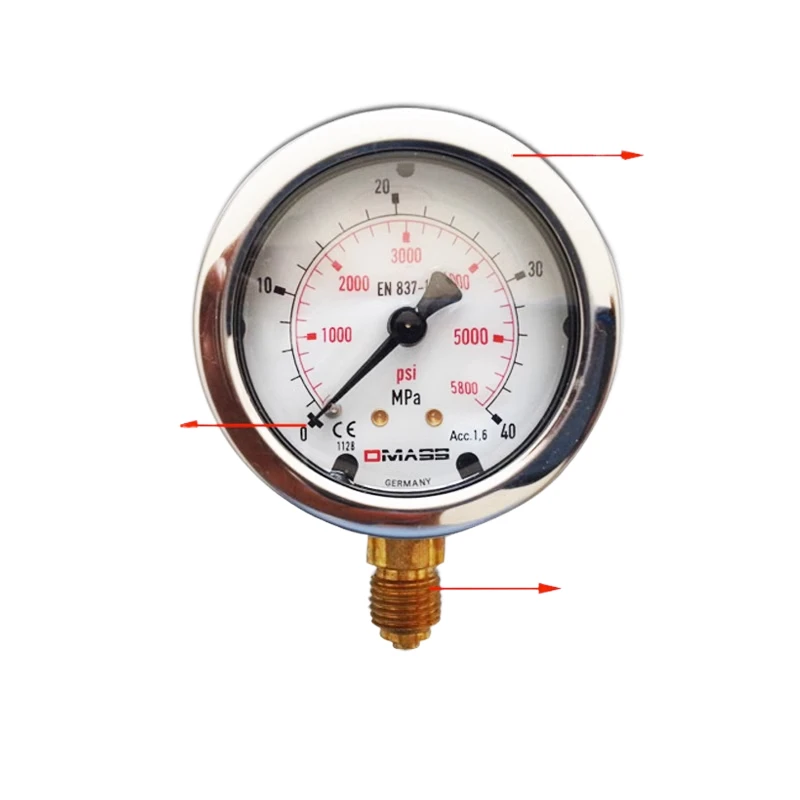 

XOJOX Excavator Parts 2-Piece Set Of Dmass Excavator Pressure Gauge For Hydraulic Gauge Excavator Shock Resistant Pressure Set