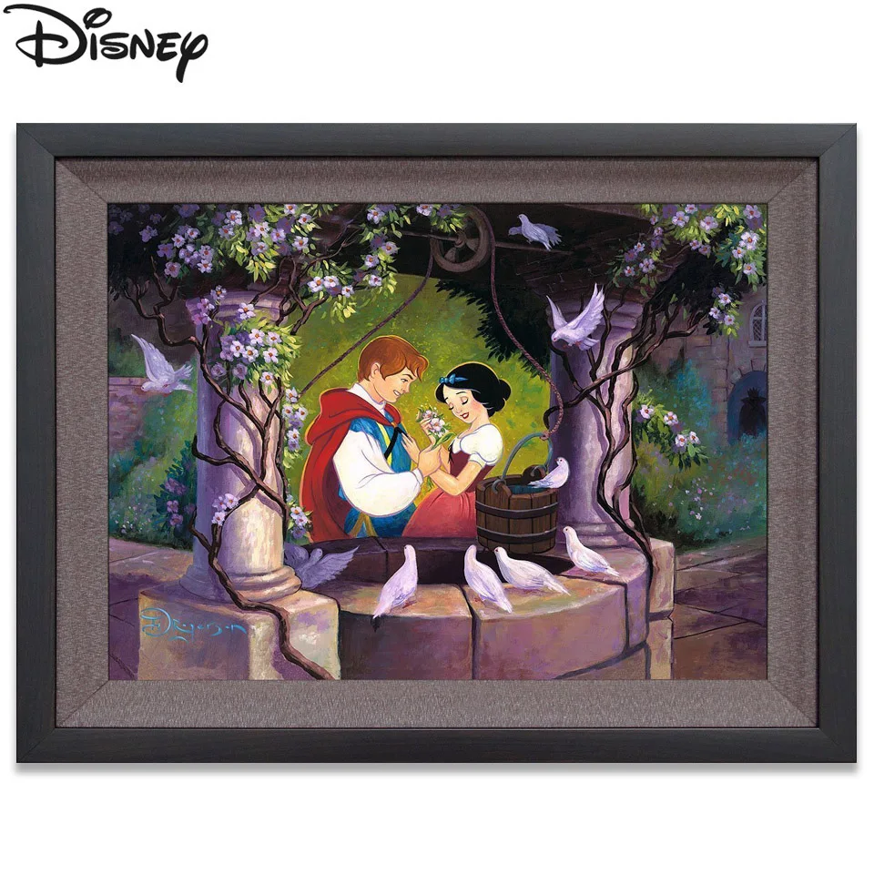 Snow White 5D Diamond Painting Wishing Well Cross Stitch Embroidery Kit Full Diamond Mosaic Home Decor Disney Couple Pictures