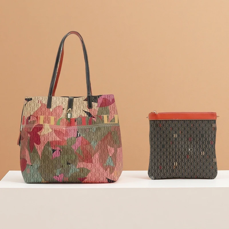 

Exquisite Fashion Handbag Niche Brand with Lock Design New Trend Large Capacity Multifunctional Casual Women's Tote Bag