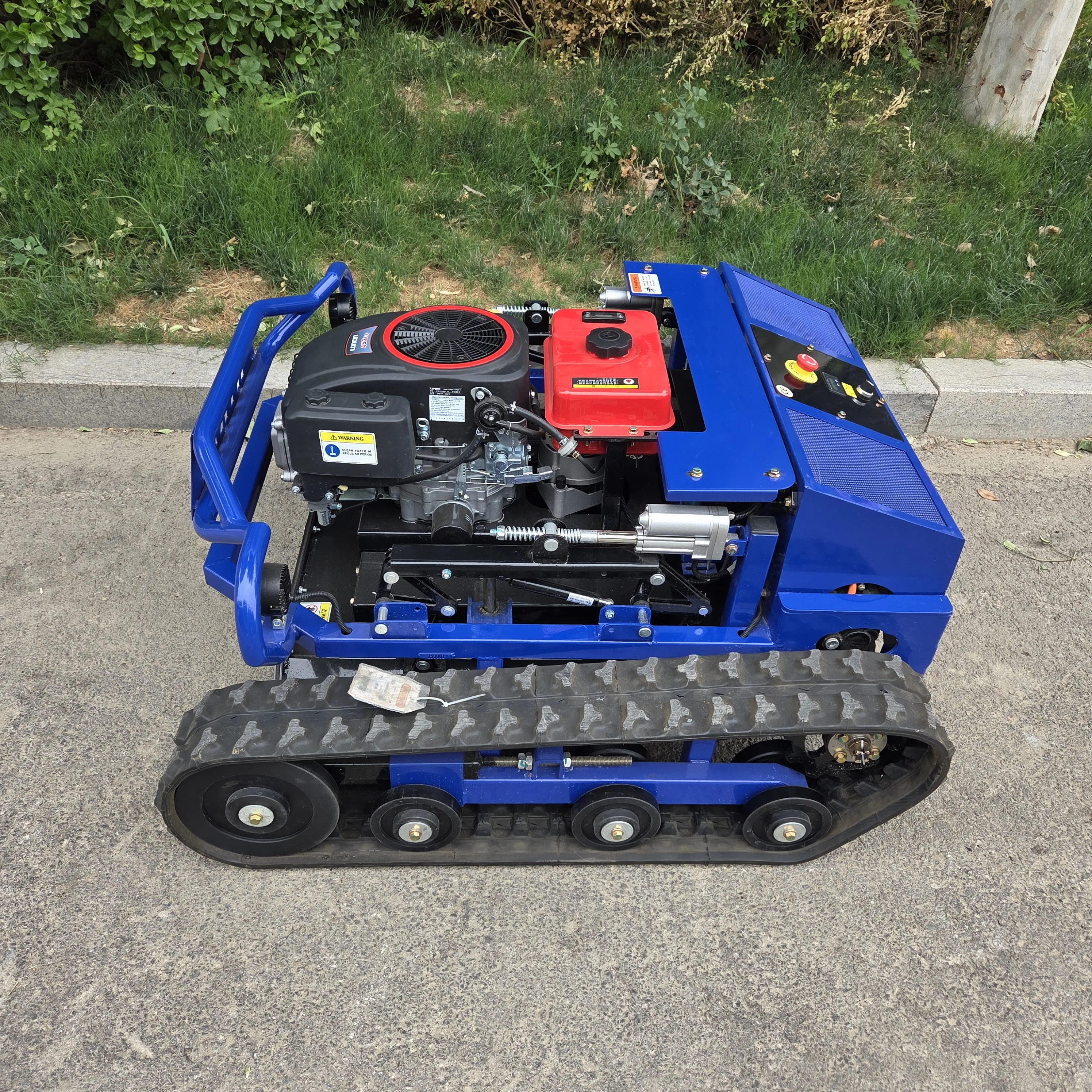 人気商品 ZNW-800 リモコン芝刈り機：履帯式設計、低価格、耐久性のある構造、LEDライト＆カスタマイズ可能なエンジン