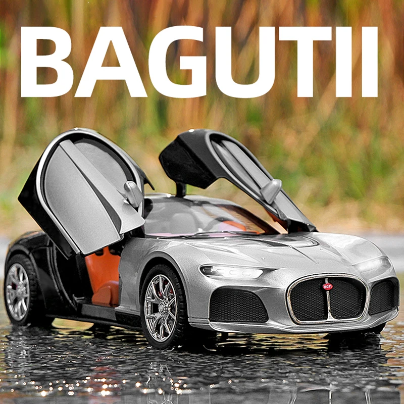 

1:24 Bugatti Atlantic Supercar Alloy Toy Car Model Wheel Steering Sound and Light Children's Toy Collectibles Birthday gift