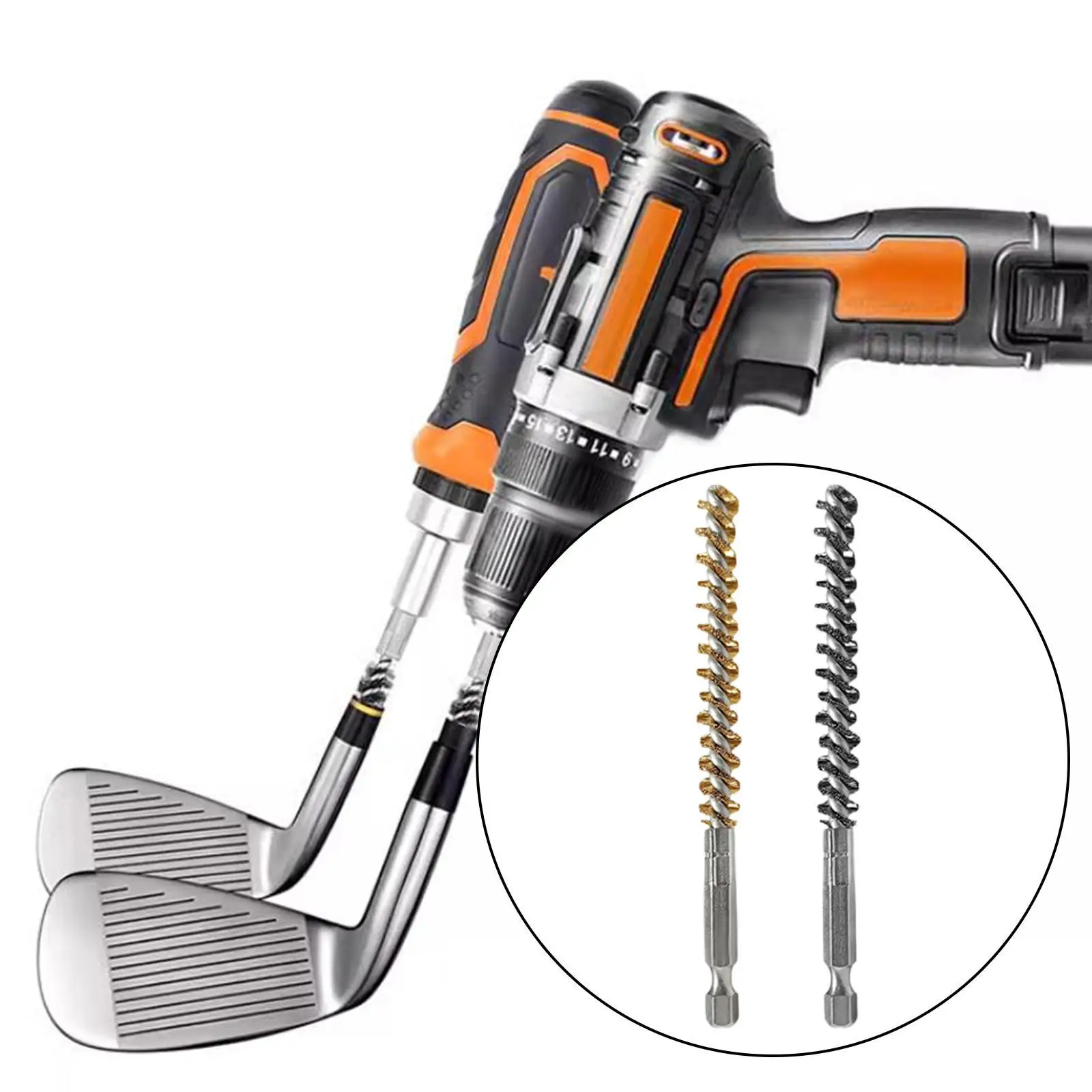 

2-х шт., щетка для гольф-клуба, аксессуары для проволочных щеток для шлифования начинающих