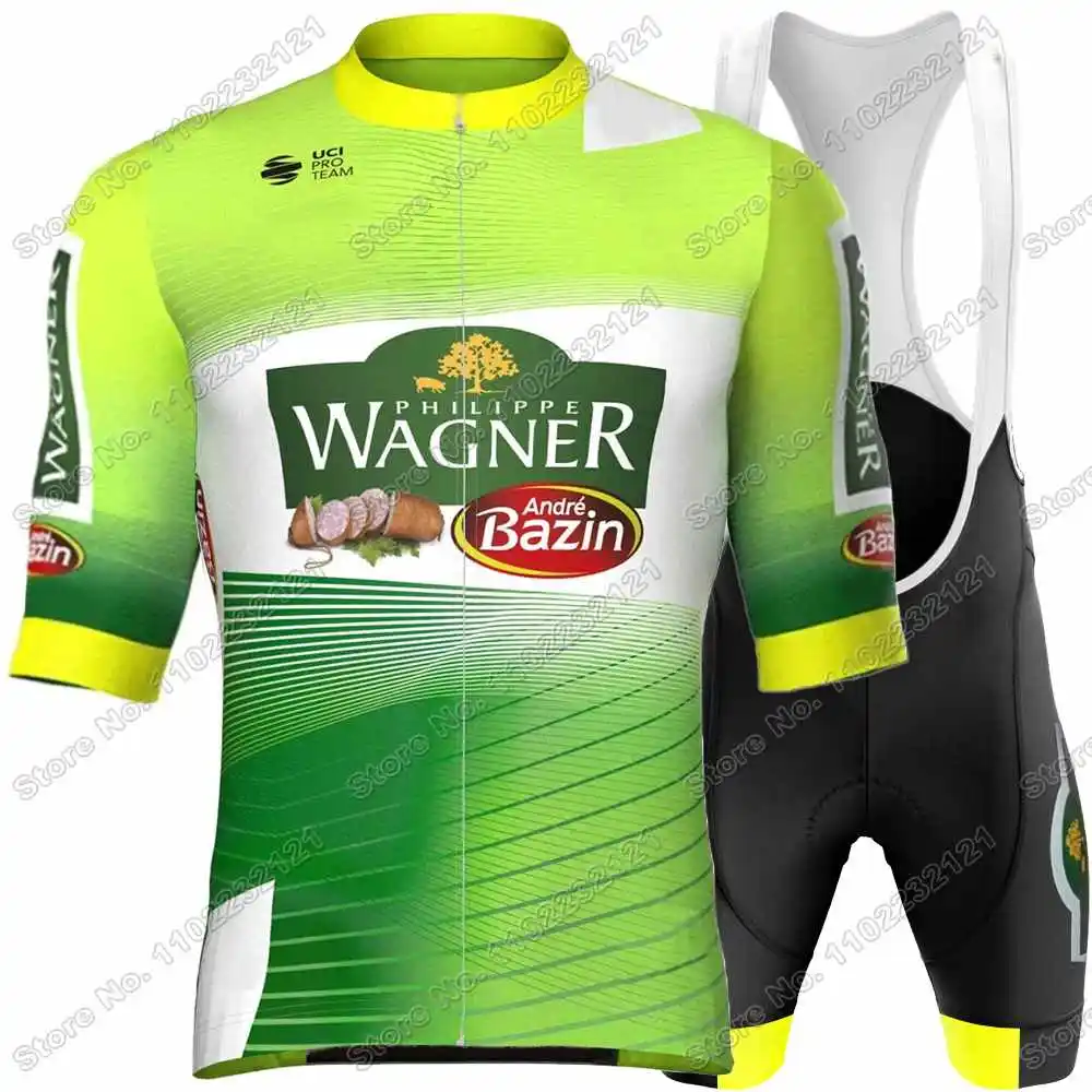 2025 Team Philippe Wagner Bazin Cycling Jersey Set Summer Cycling Clothing Men Road Bike Shirt Suit Bicycle Bib Shorts