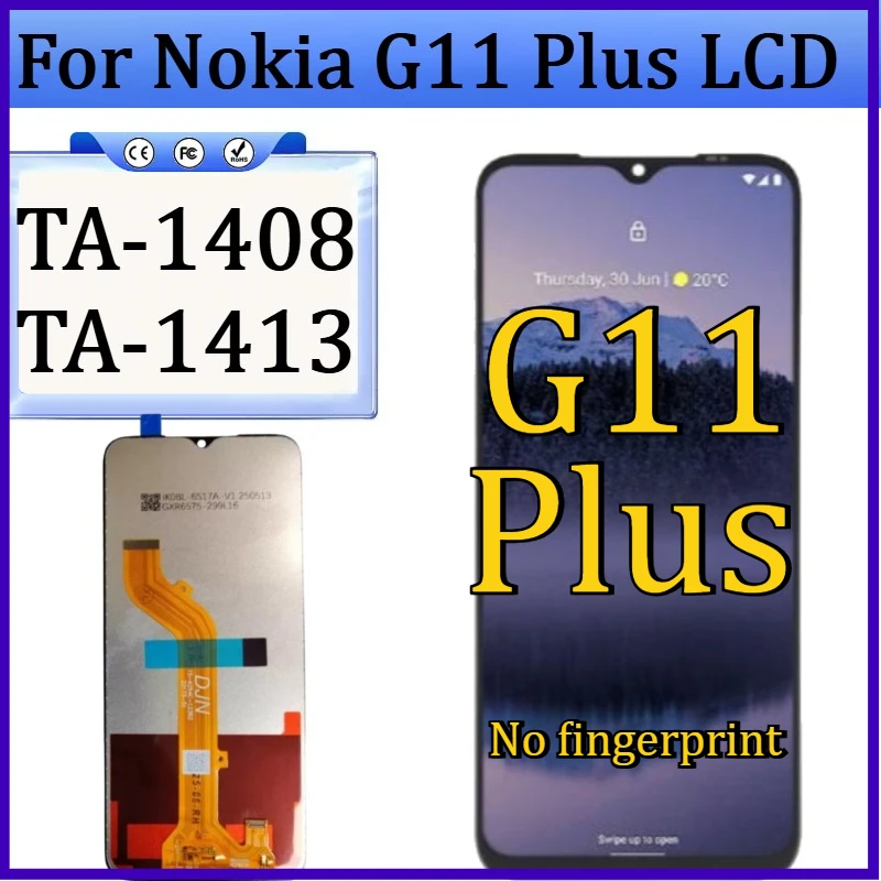 New TFT Display For Nokia G11 Plus TA-1408 1413 LCD Display Touch Screen Digitizer Assembly Repair Replacement Part