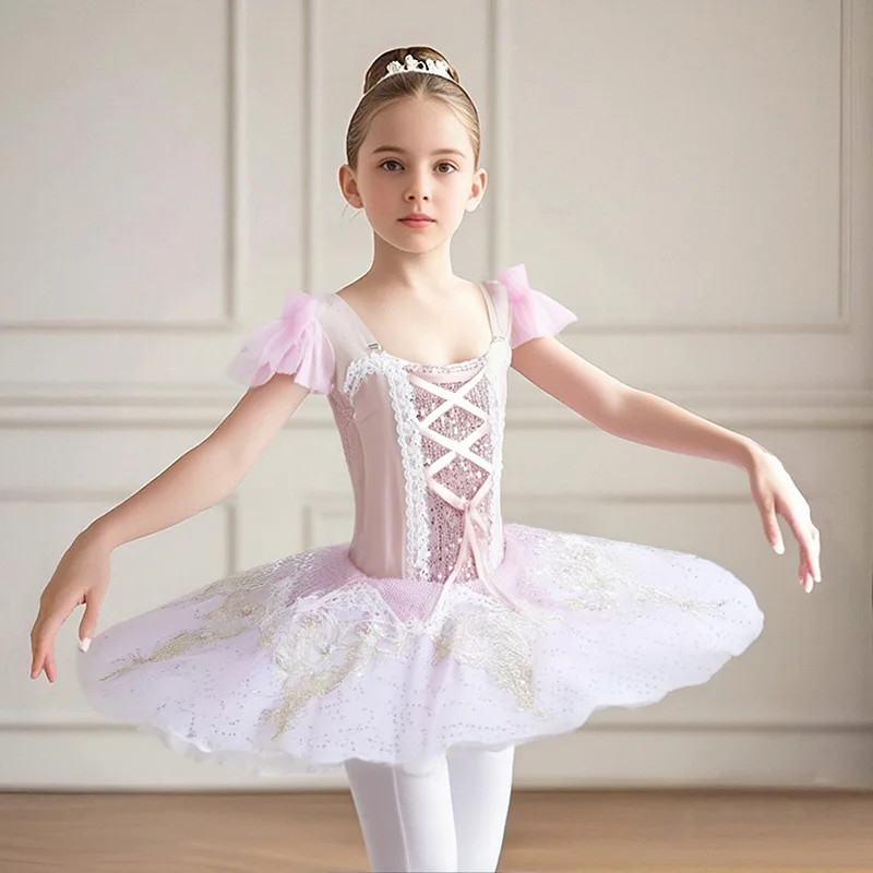 pink-sequined-flower-tutu-dress-for-girls-modern-dance-ballroom-clothing-ballet-princess-costume-kids'-fashion-accessory
