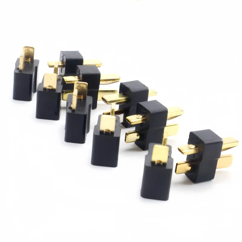 Connecteurs mâles et femelles noirs de type T, 10 /20 paires, pour batterie au lithium RC, véhicule aérien sans pilote, avion, voiture, bateau