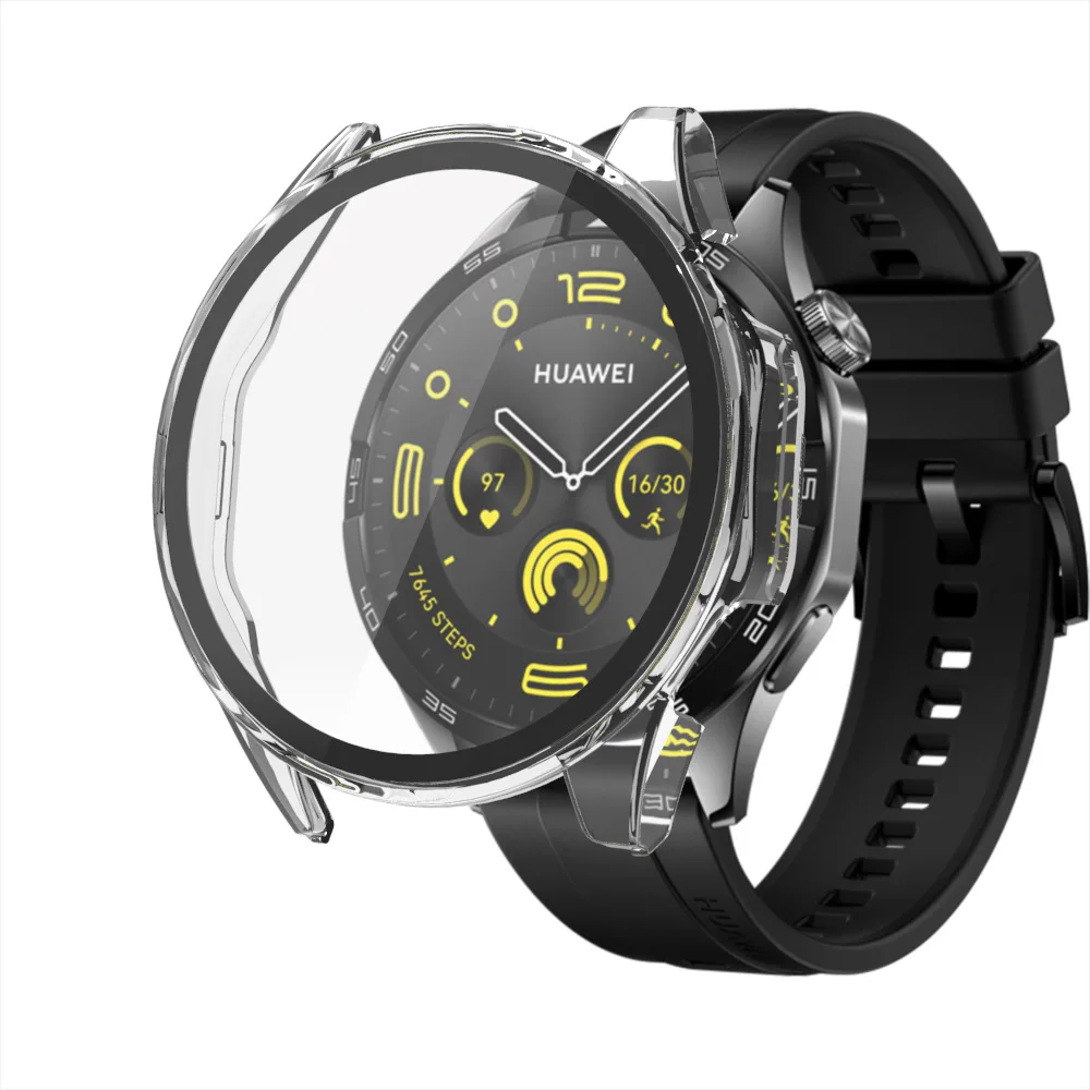 เคสฟิล์มกระจกกันรอยขอบแข็งสำหรับ Huawei Watch 4 Pro 48มม. GT 4/3 46มม. GT4 41มม. GT3 42มม.
