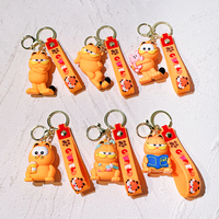 Cartoon Anime Garfield Keychain Lovely Backpack Pendant Creative Collocation Holiday Gifts for Boys Girls