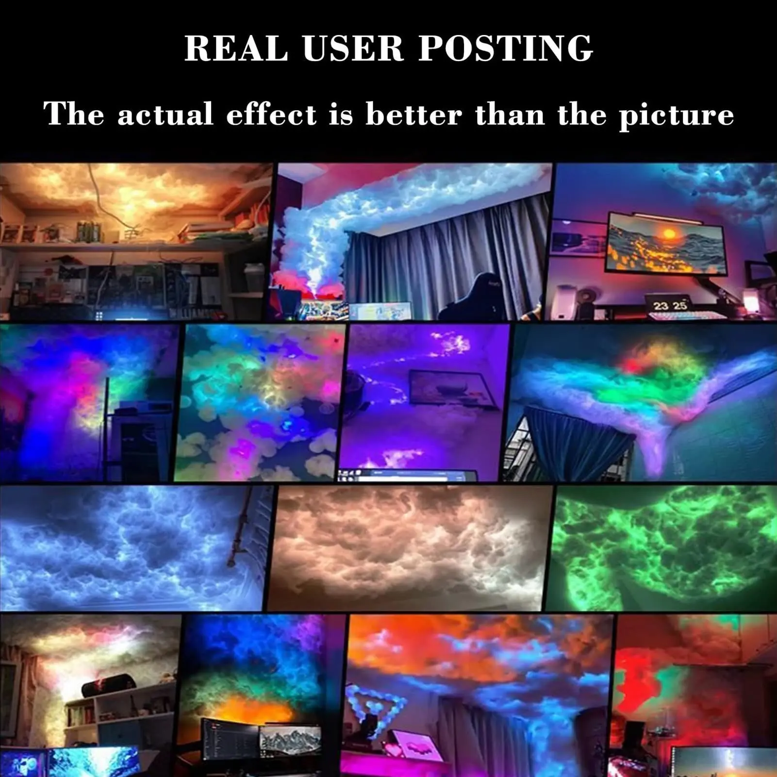 RGB Thunder Cloud Lamp Led , DIY Creative Cloud Lights Strip， Gaming Room Wall Light Bar Atmosphere Party Festival Decor Lights