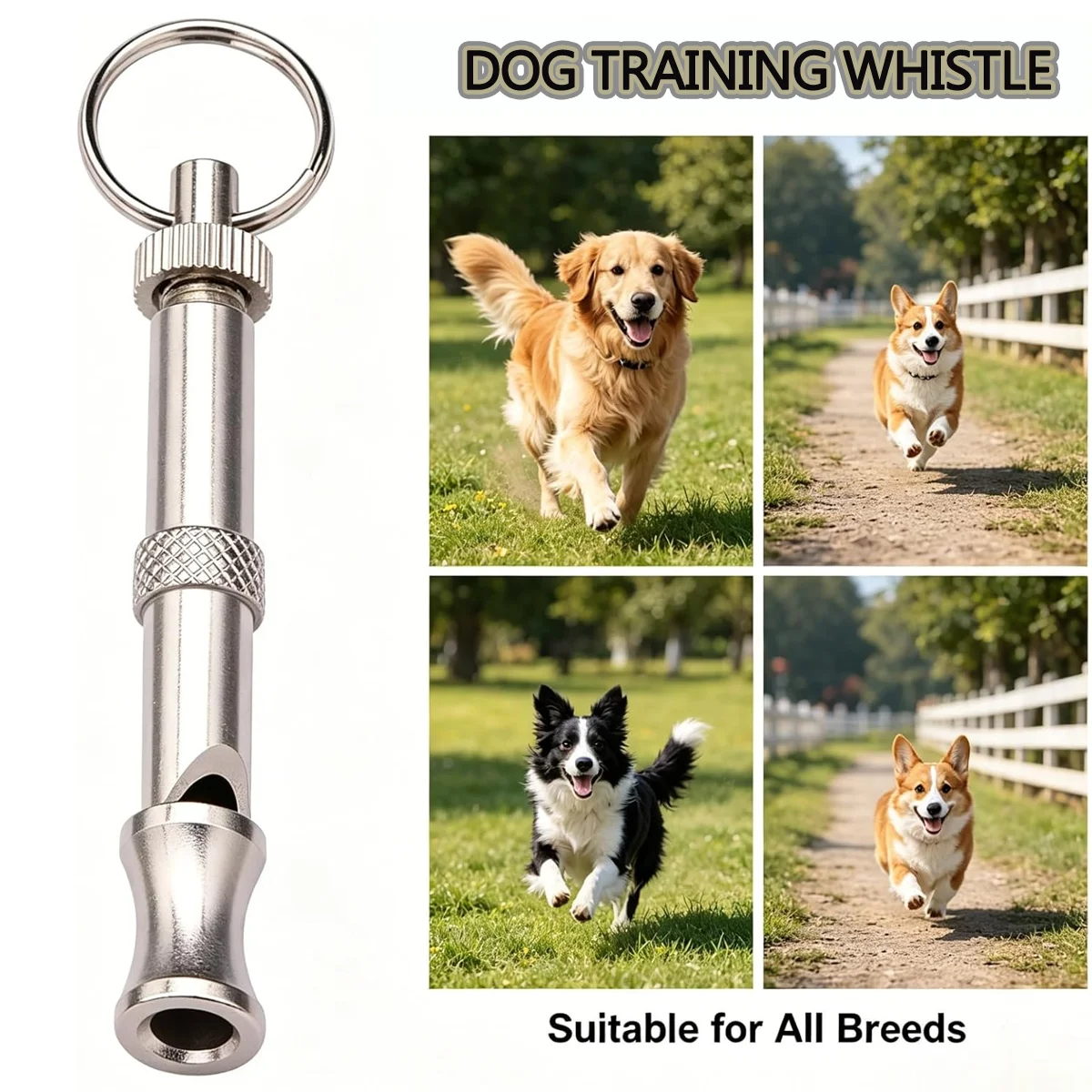 3 Pcs Pet Dog Training Whistle Adjustable Ultrasonic Silent Recall Whistle Puppy Obedience Anti Barking Training Accessory
