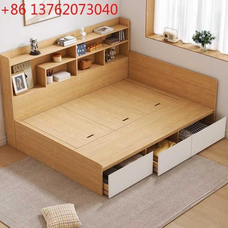

Single Storage Bookshelf Bed Modern Small Storage Fashion Kids Bedroom Furniture Children Beds Cabinet StorageOrganizador