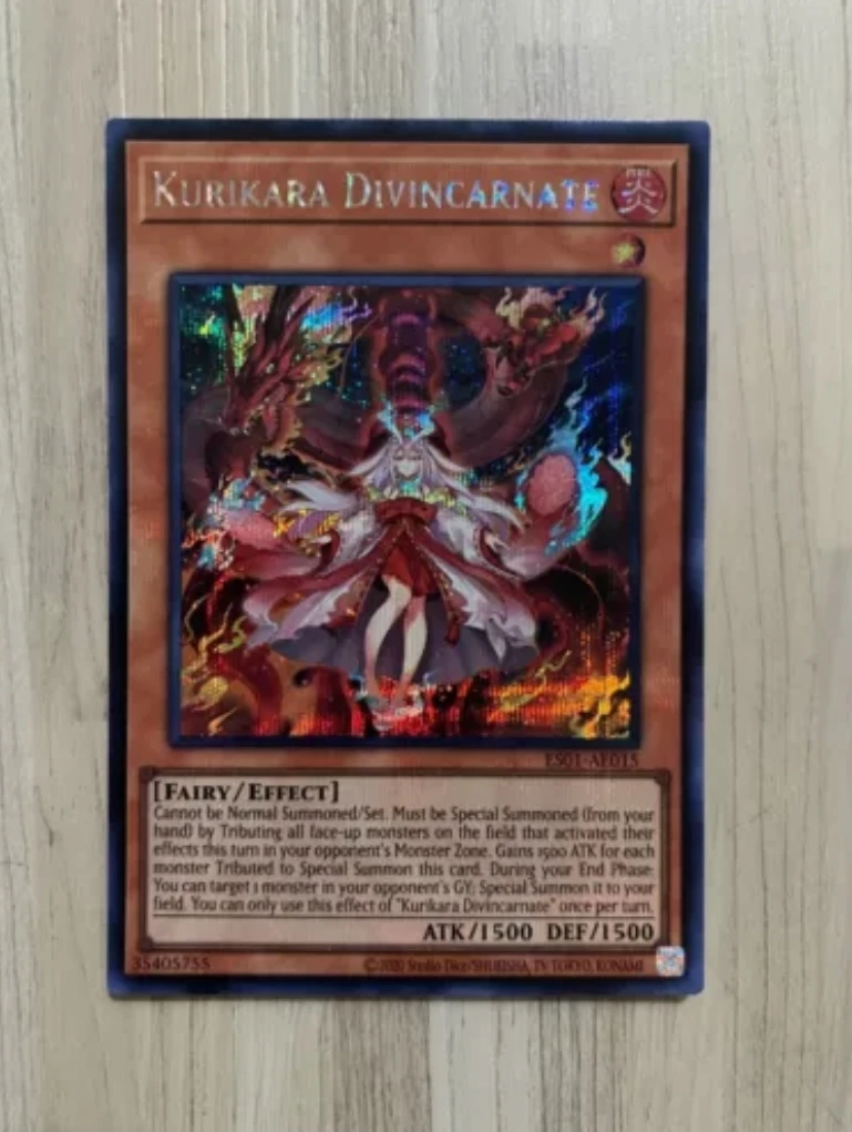 

Yugioh KONAMI Duel Monsters ES01-AE015 Kurikara Divincarnate Secret Rare Asian English Collection Mint Card