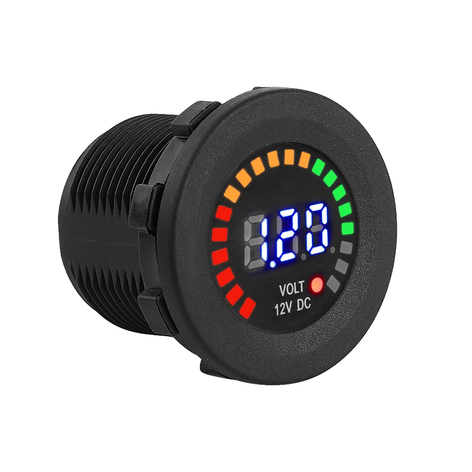 12V Motorrad Auto LED Digital Display Voltmeter Wasserdicht Spannung Volt Meter Gauge Motorräder Autos Boote ATV UTV Camper – Detail 12