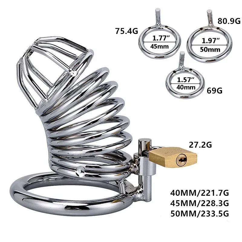 

Small Penis Lock Male Stainless Steel Cock Cage Chastity Device Penis Lock Erotic Bondage Husband Loyalty Big Metal Cock Cage