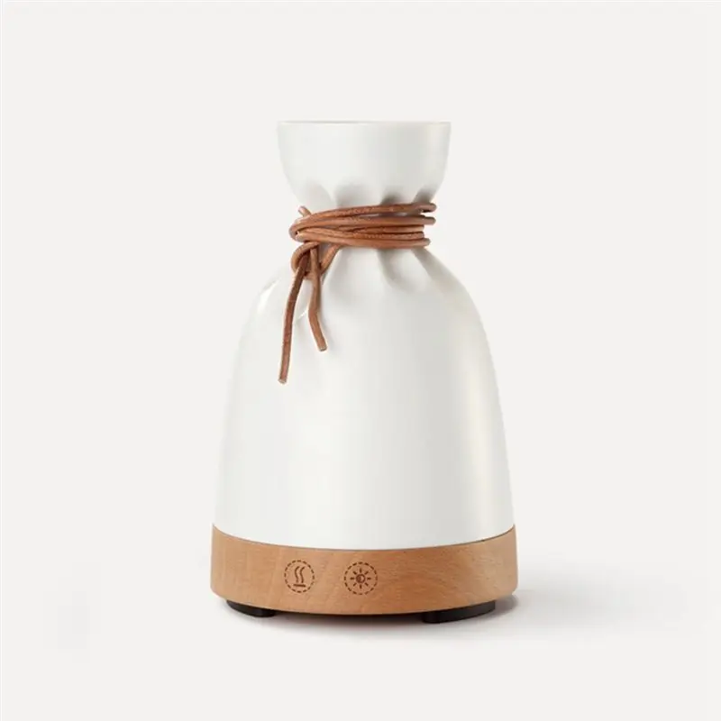 B90B-Small Bag Aroma Diffuser, Portable Ultrasonic Humidifier With Solid Wood Design, Essential Oil Aromatherapy Lamp