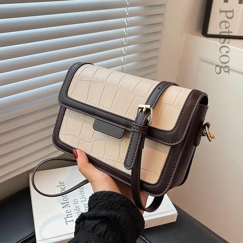 Stone Pattern Women Shoulder Bags Small Pu Leather Female Flap Messenger Bags 2023 New Design Ladies Phone Purses Handbags Bolsa