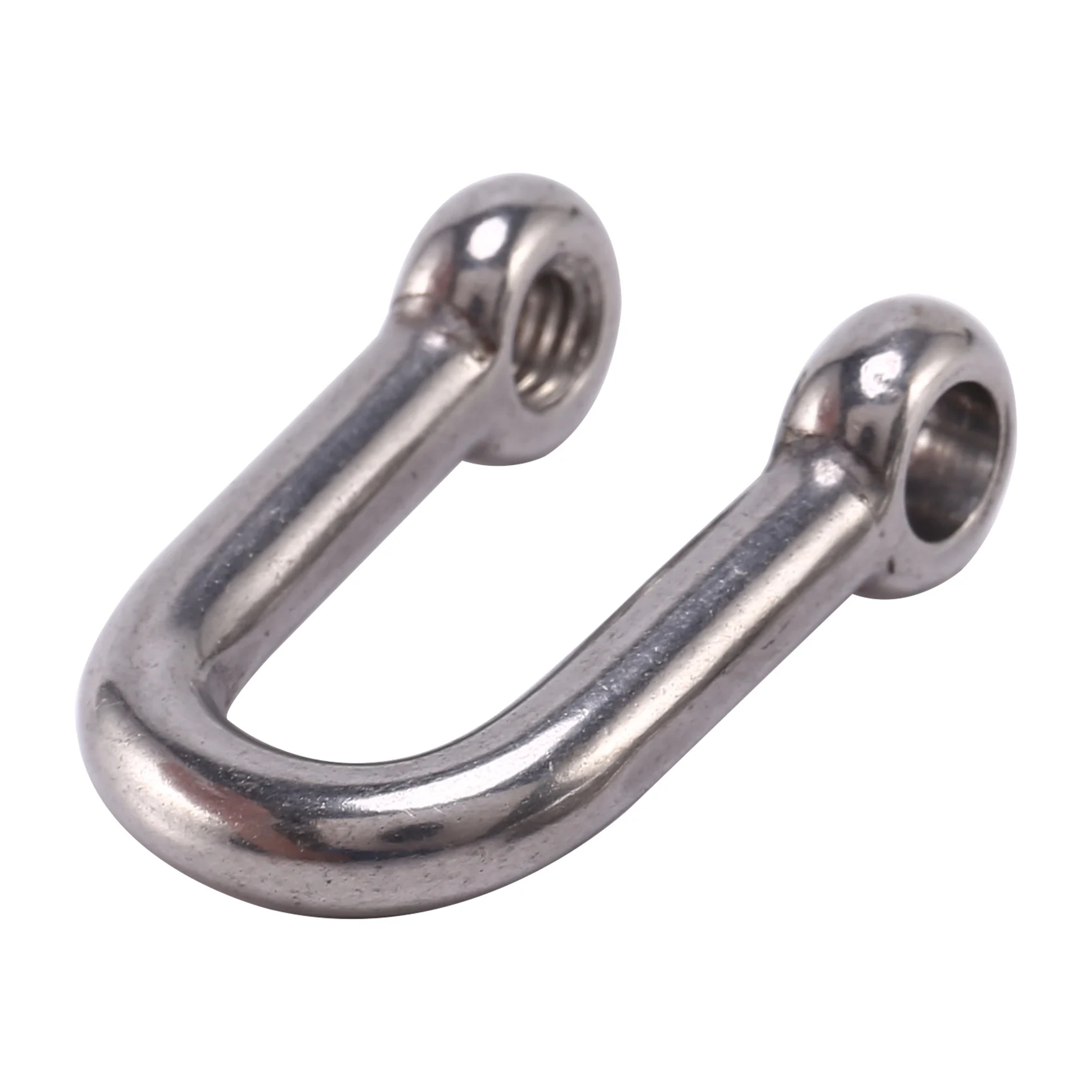 M6x38mm Straight D-Shackle, Short, Stainless Steel AISI 316