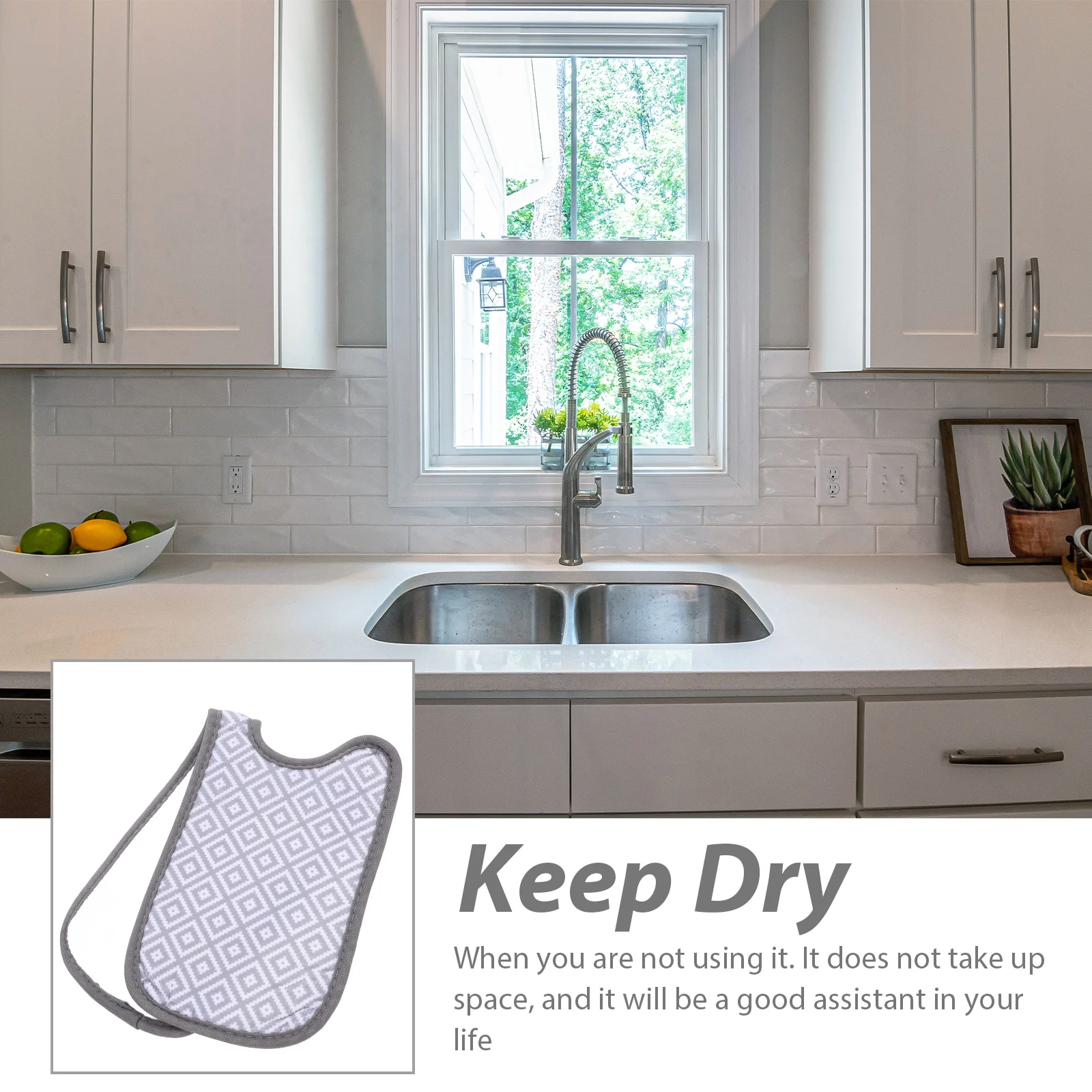 

Faucet For Kitchen Splash Proof Pad L Size Non Slip Drip Catcher Drain Mat Faucet Handle Protector Sink Protector Water Drying