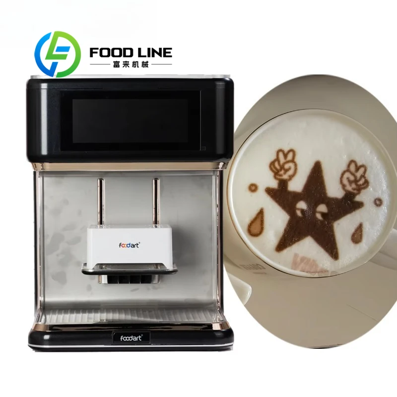 

Настраиваемый умный принтер для латте-арта для кафе: высокоскоростная печать пищевыми чернилами