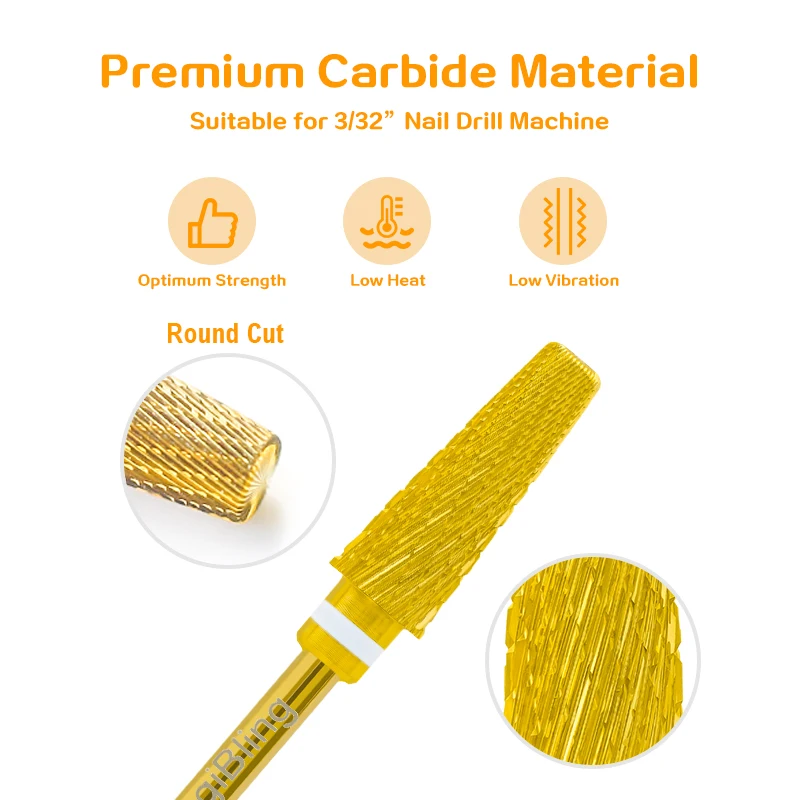 5 IN 1 Pro Nail Drill Bits Carbide Bur Mix Cuts Hot Sale Nail Salon Milling Cutters Durable Gel Cuticle Granding Polishing Tools