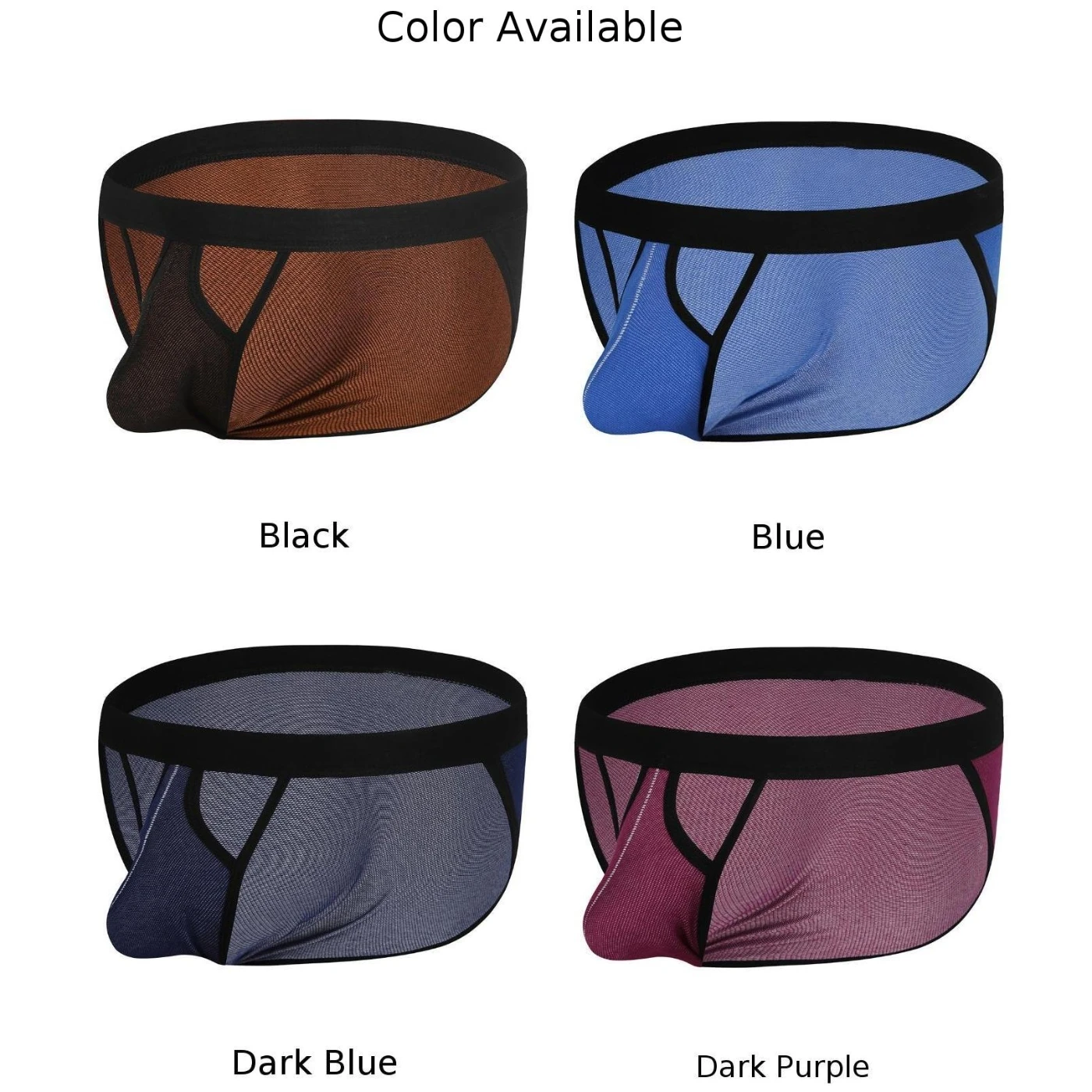 Men Sexy See Through Mesh Bulge Pouch G-string Thong Briefs Underwear JJ Peni Sheath Underpants Gays Sex Underwear