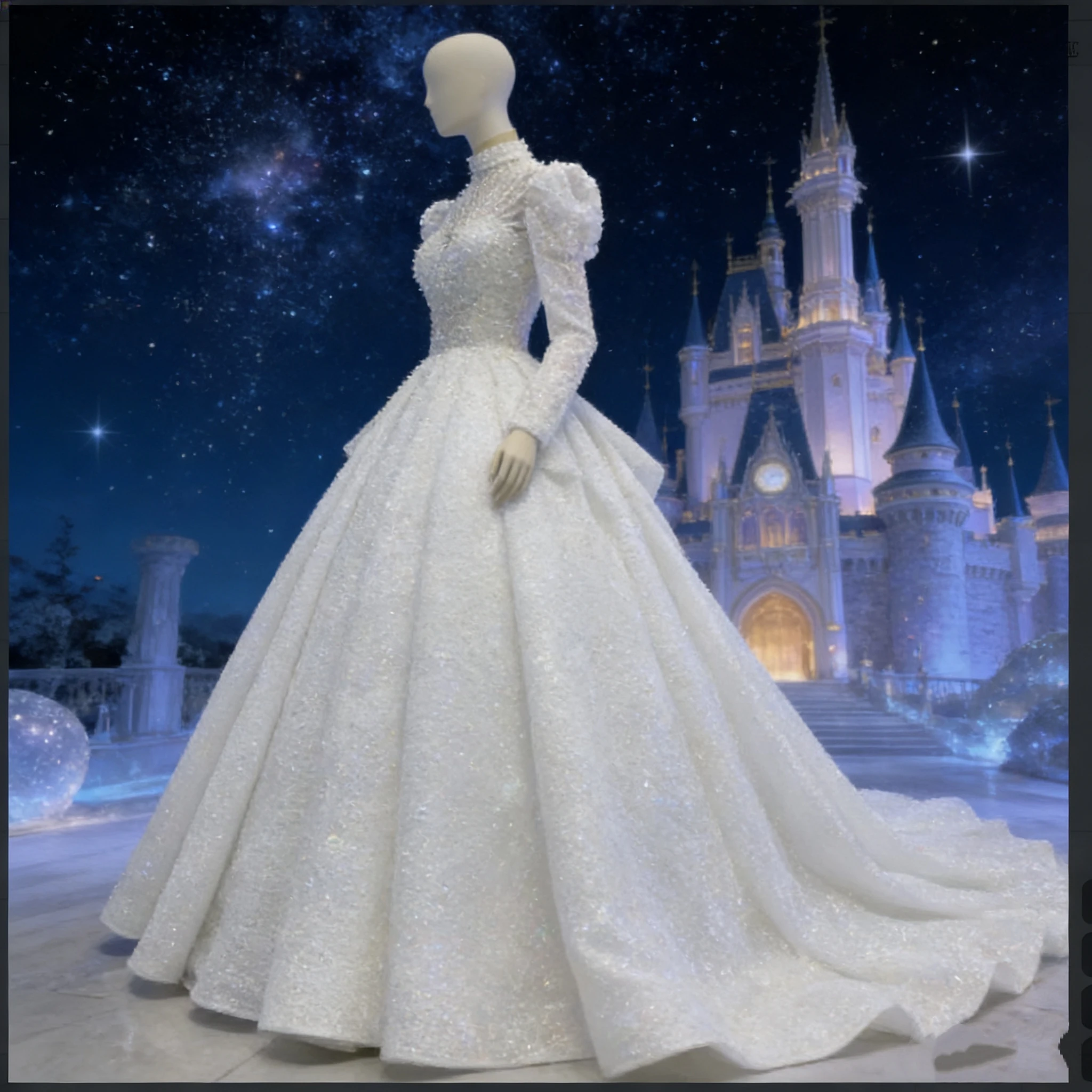 Flavinke Customized Pearls Wedding Dresses High Collar Long Sleeves Ball Gowns Beads Sequined Garden Bride vestidos de novia