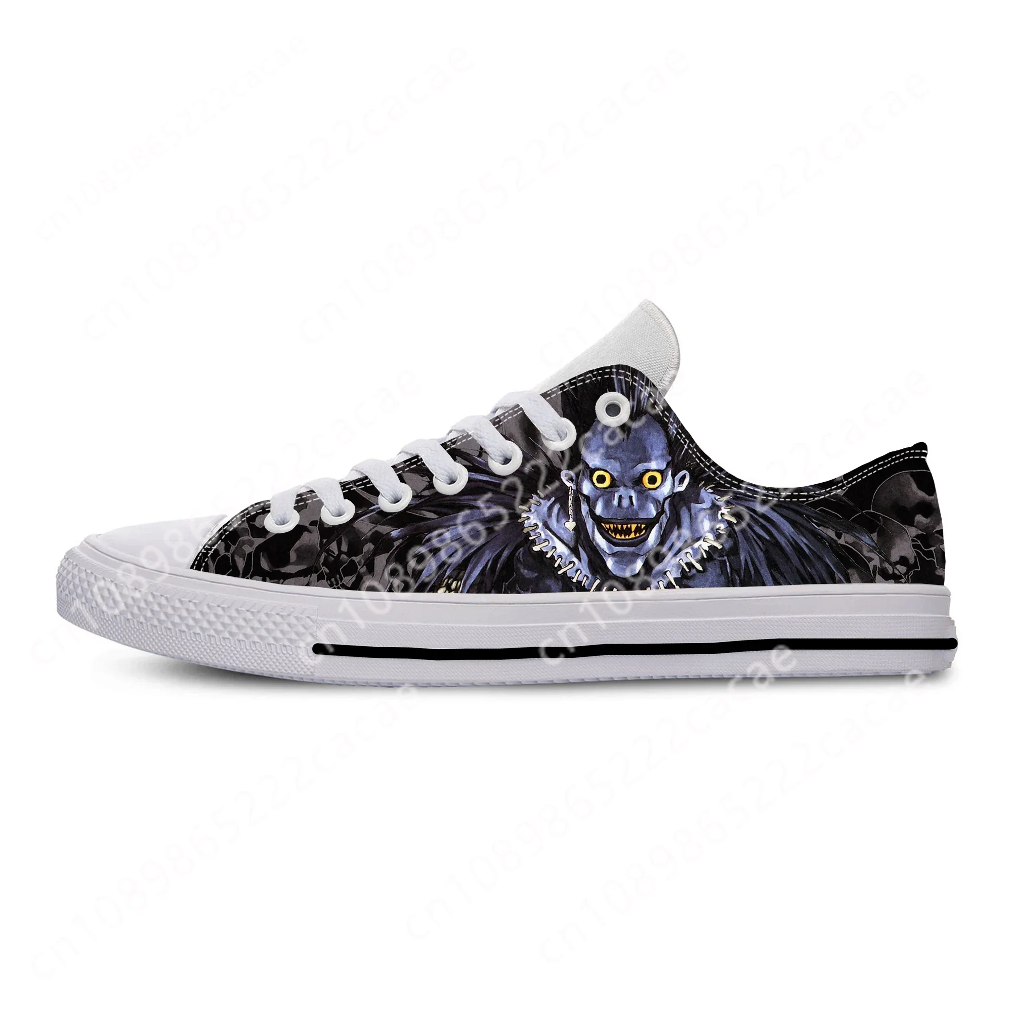 

Anime Cartoon Death Note L Lawliet Yagami Light Casual Cloth Shoes Low Top Lightweight Breathable 3D Print Men Women Sneakers