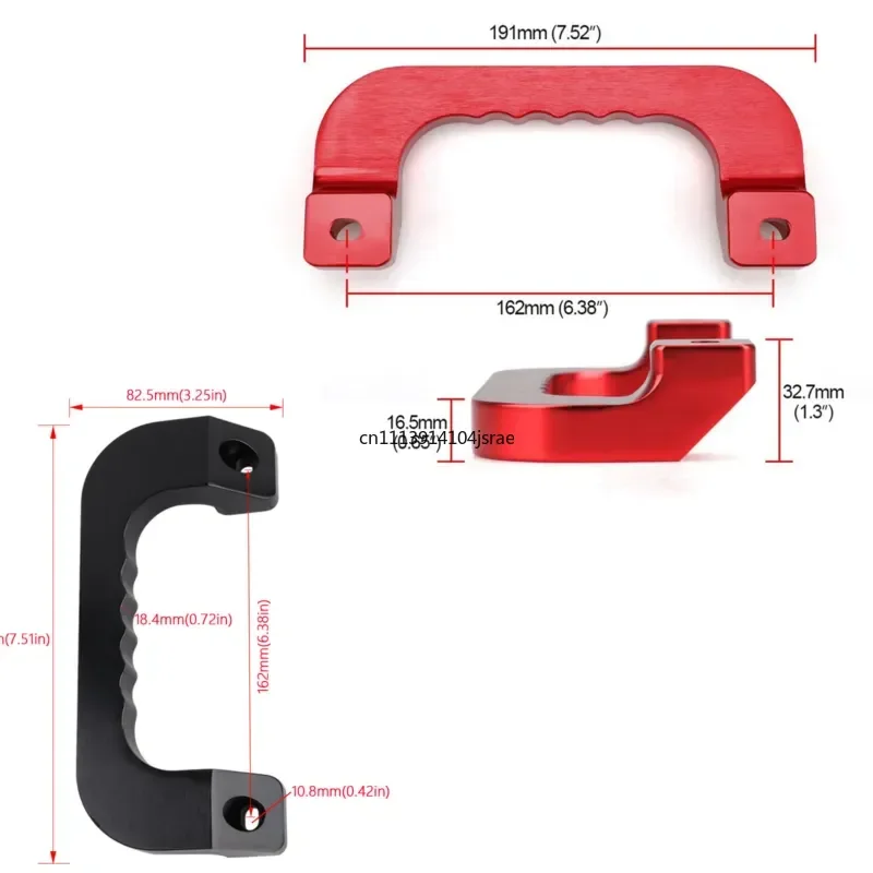 Dual Seats Modified Grab Handle, Aluminum Auto Interior Upgrade Accessory, Driver & Passenger Side Armrest Assembly